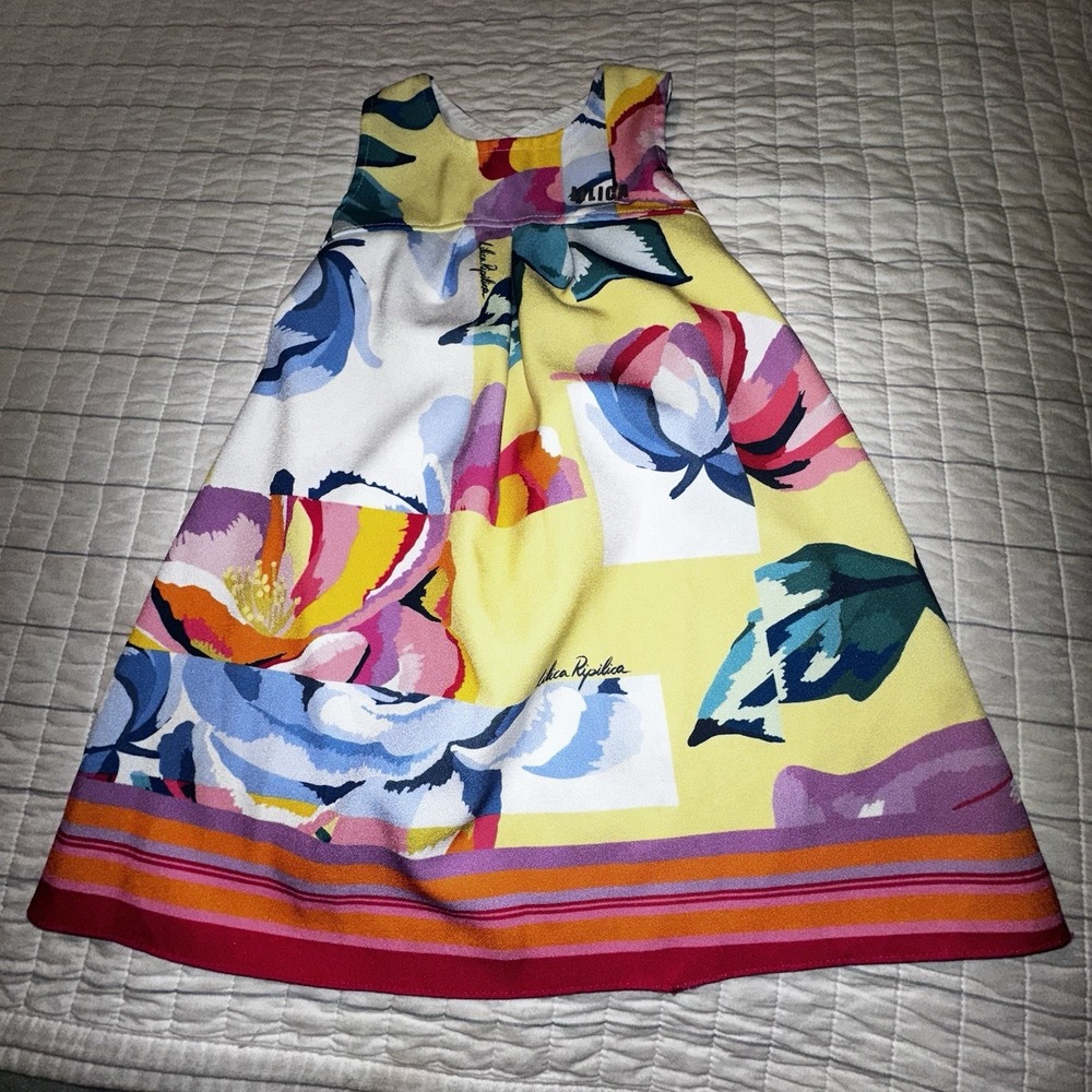 Lilica Ripilica Baby Girls Dress Floral Brazilian Clothes Size 20-24 months